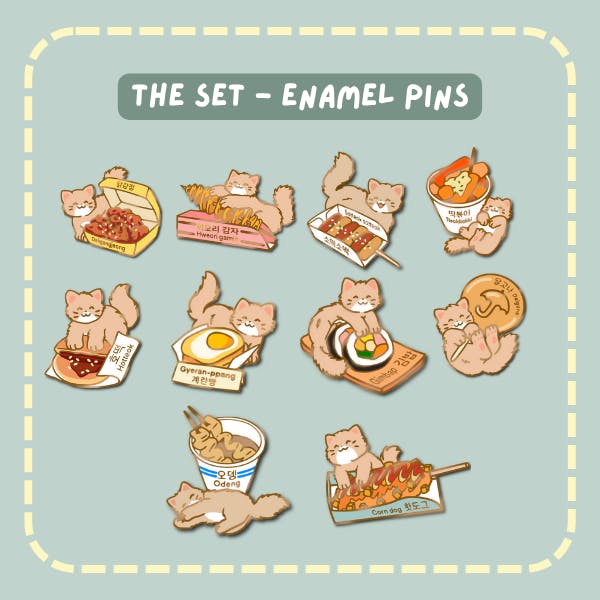 The set enamel pins