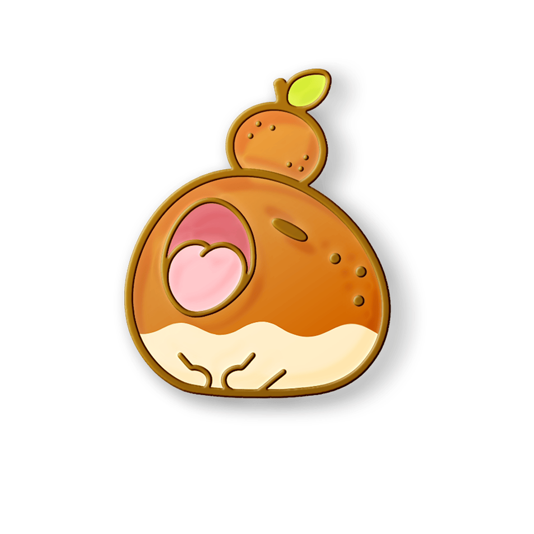 "Fruit Please" Frog Pin