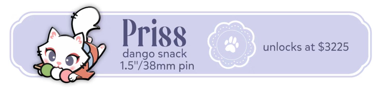 Priss dango snack enamel pin