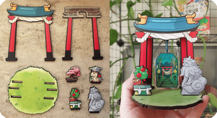 The standee and some of the lunlocked decorations