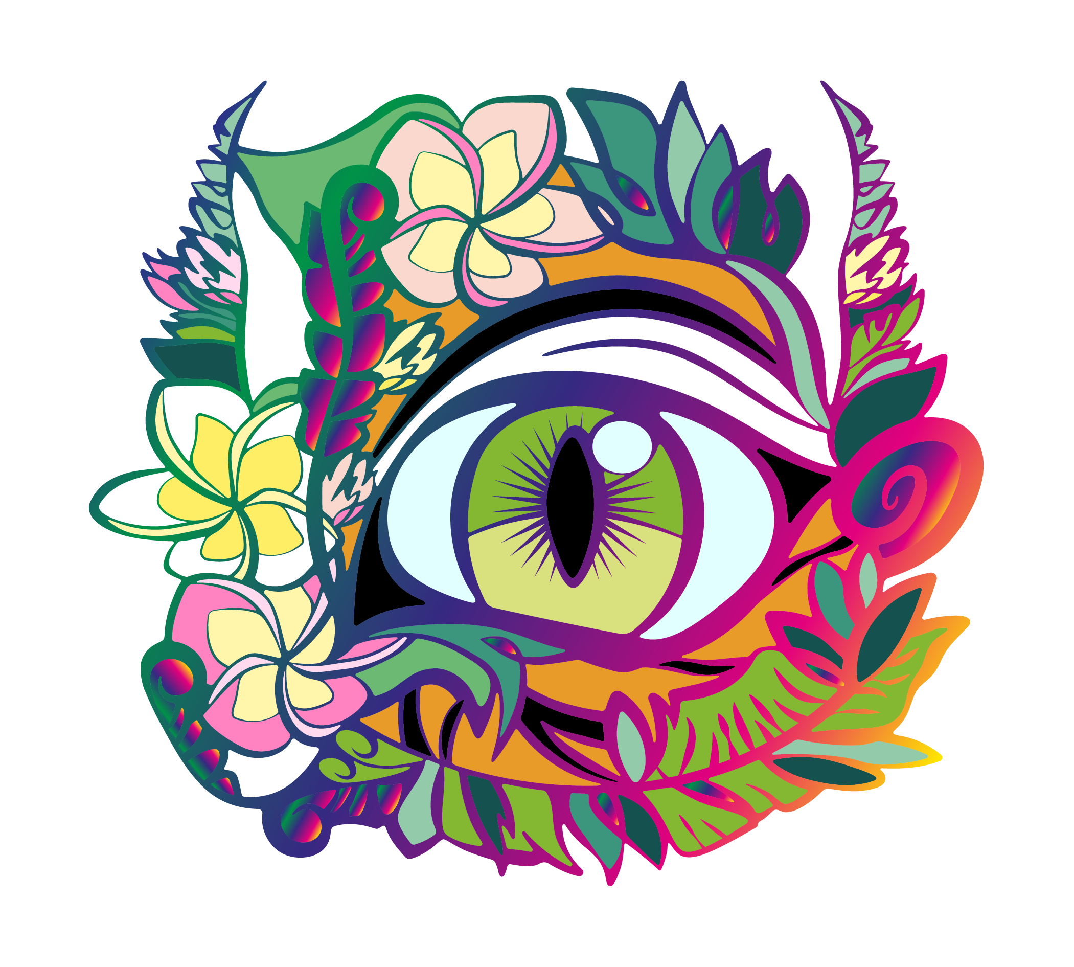 Tiger's Eye - Soft Enamel Rainbow Metal Pin (2,5")