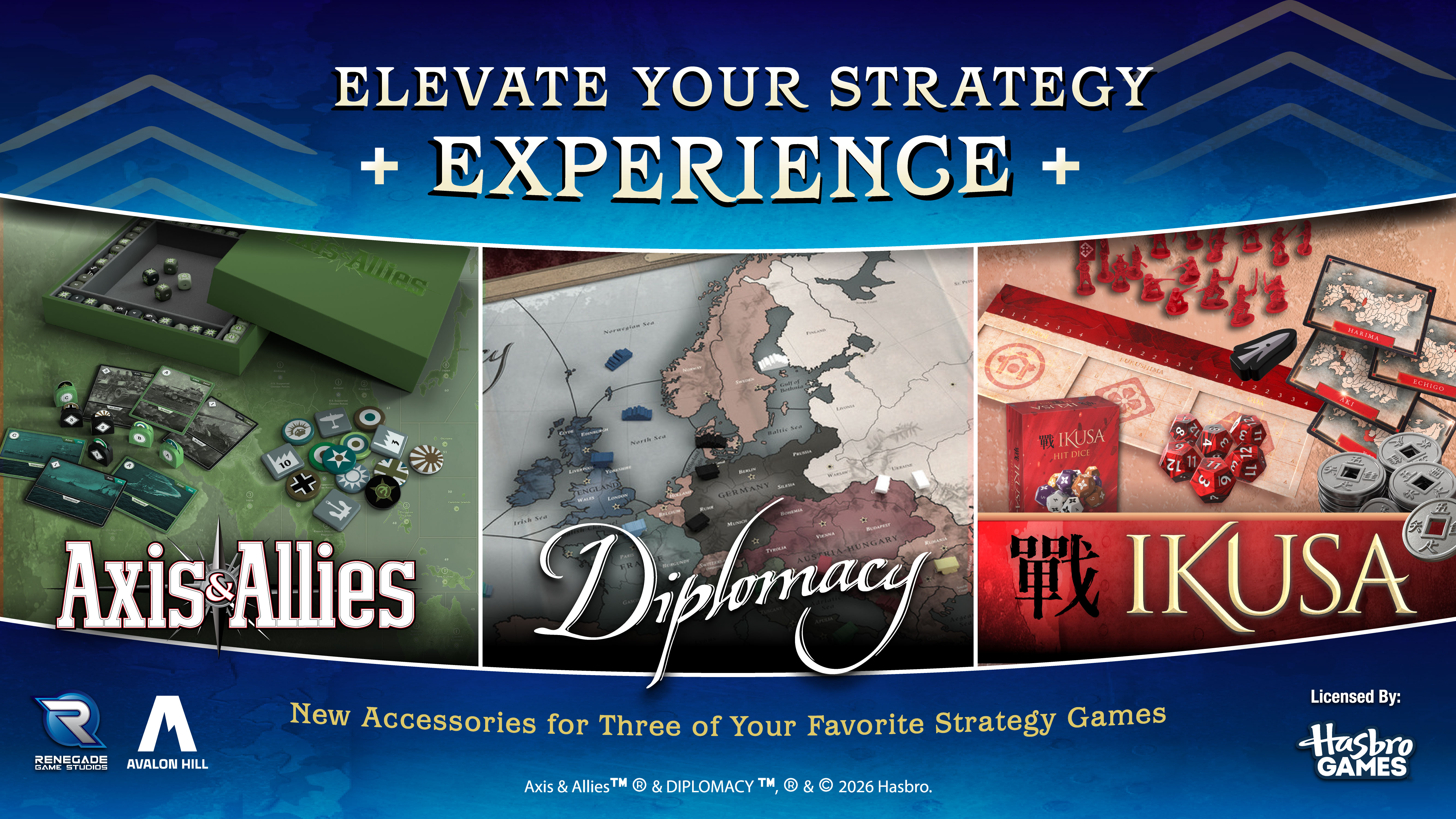 Axis & Allies, Diplomacy, & Ikusa Accessories Campaign - BackerKit