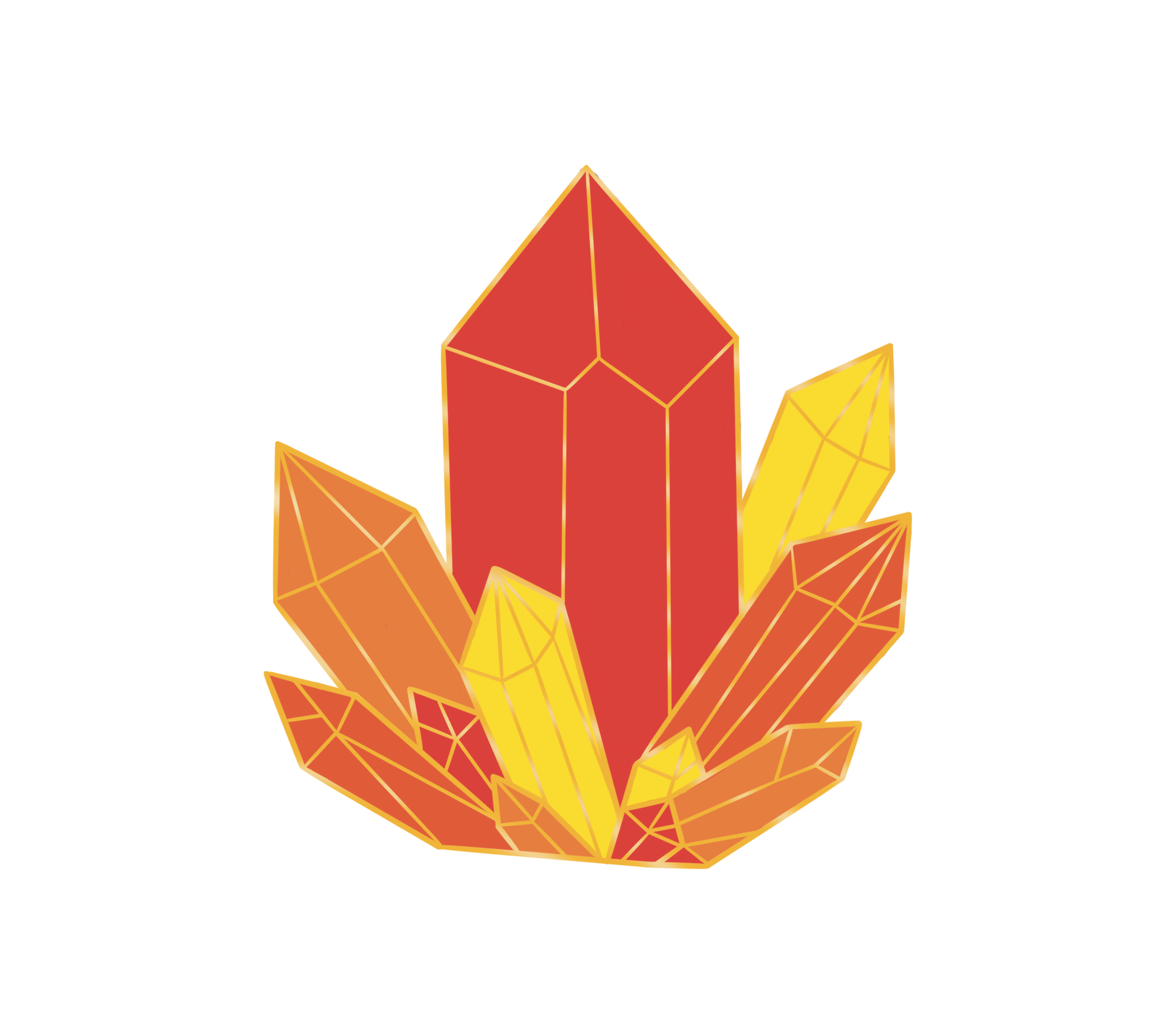 Orange Crystal Pin