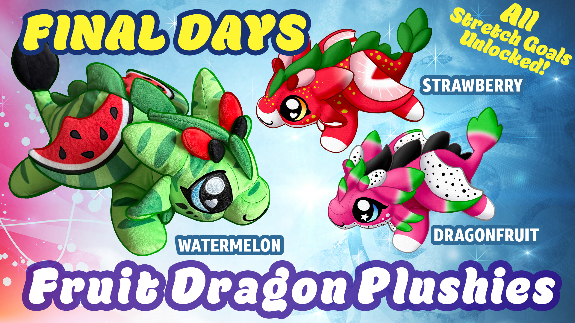 Fruit Dragon Plushies