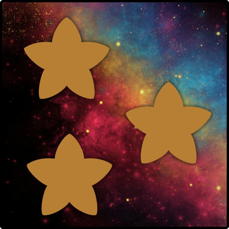 3D Gold Metal Star Mini Pins