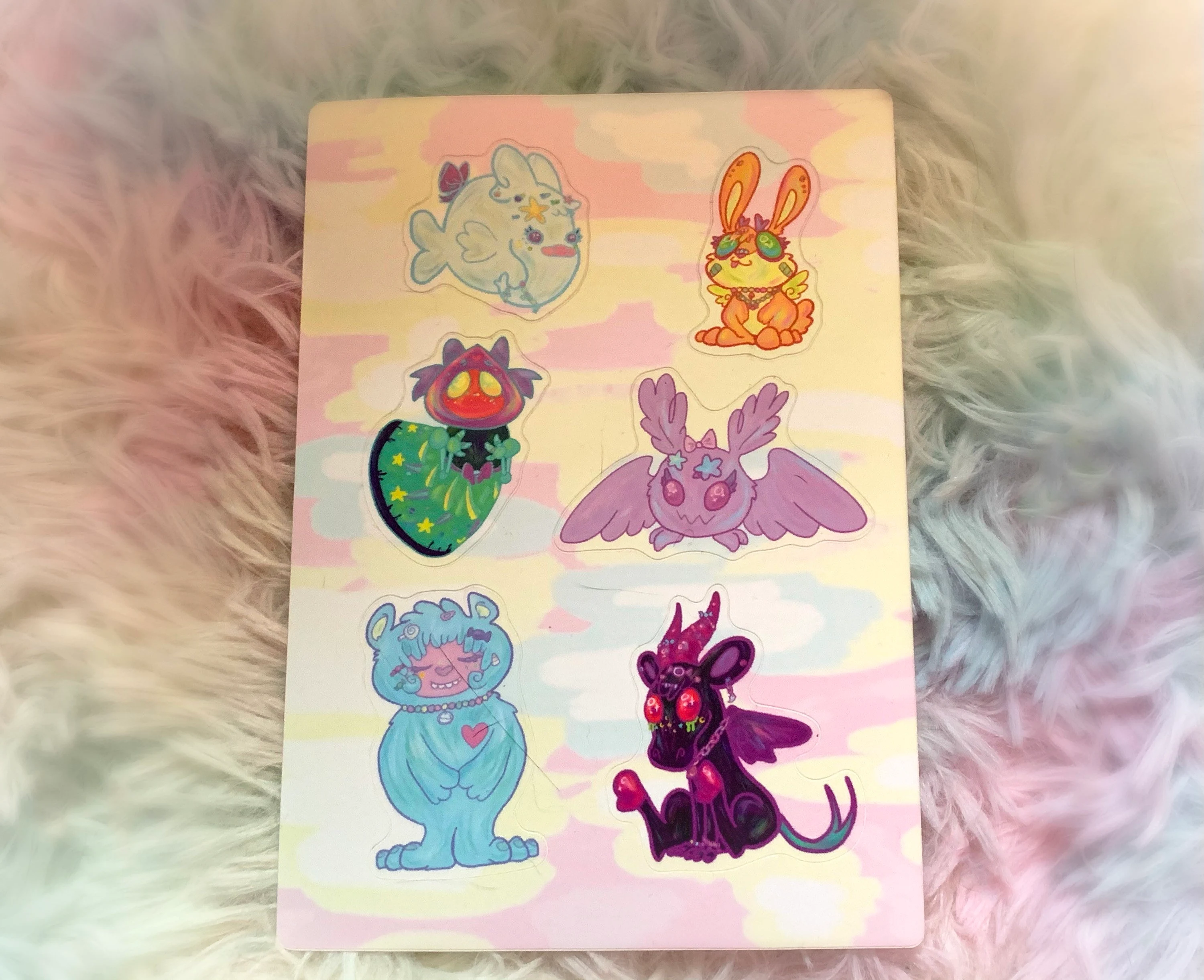 Fairy Kei Cryptids sticker sheet