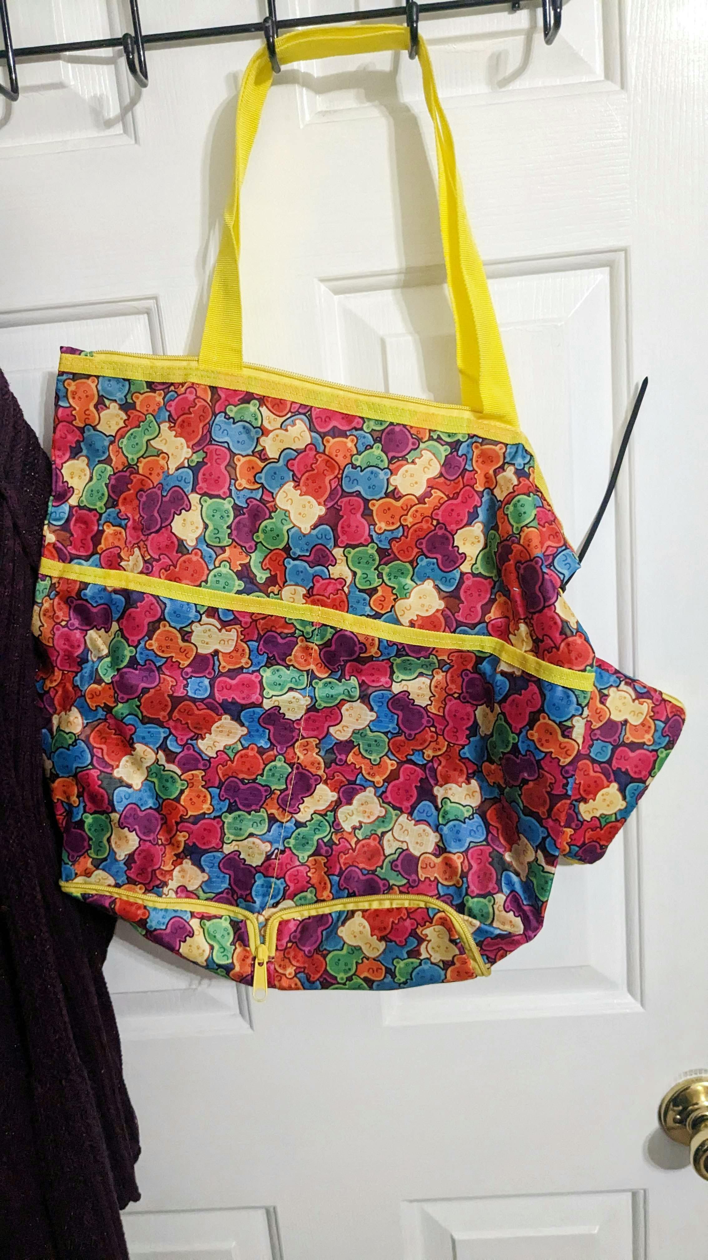 Foldable Gummy Bear Tote Zipper Bag