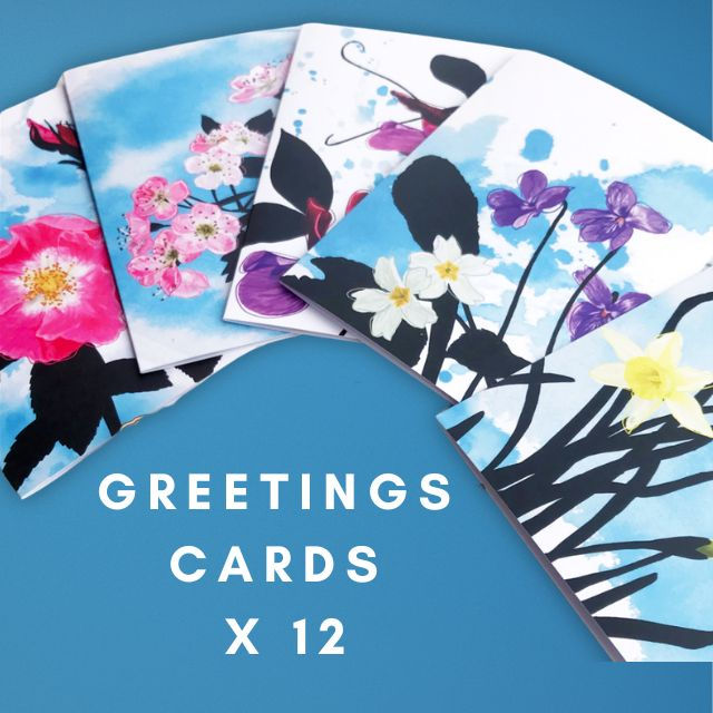 Full Set of Flower Greetings Cards