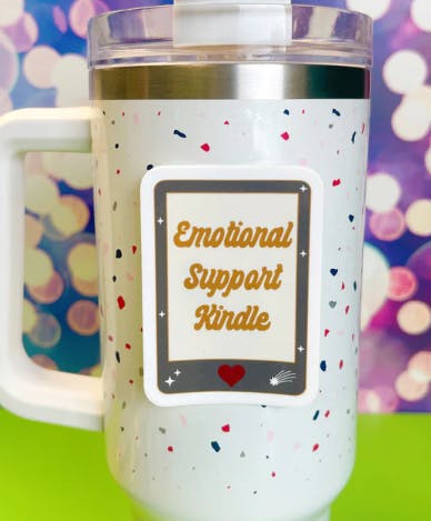 Emotional Support Kindle sticker