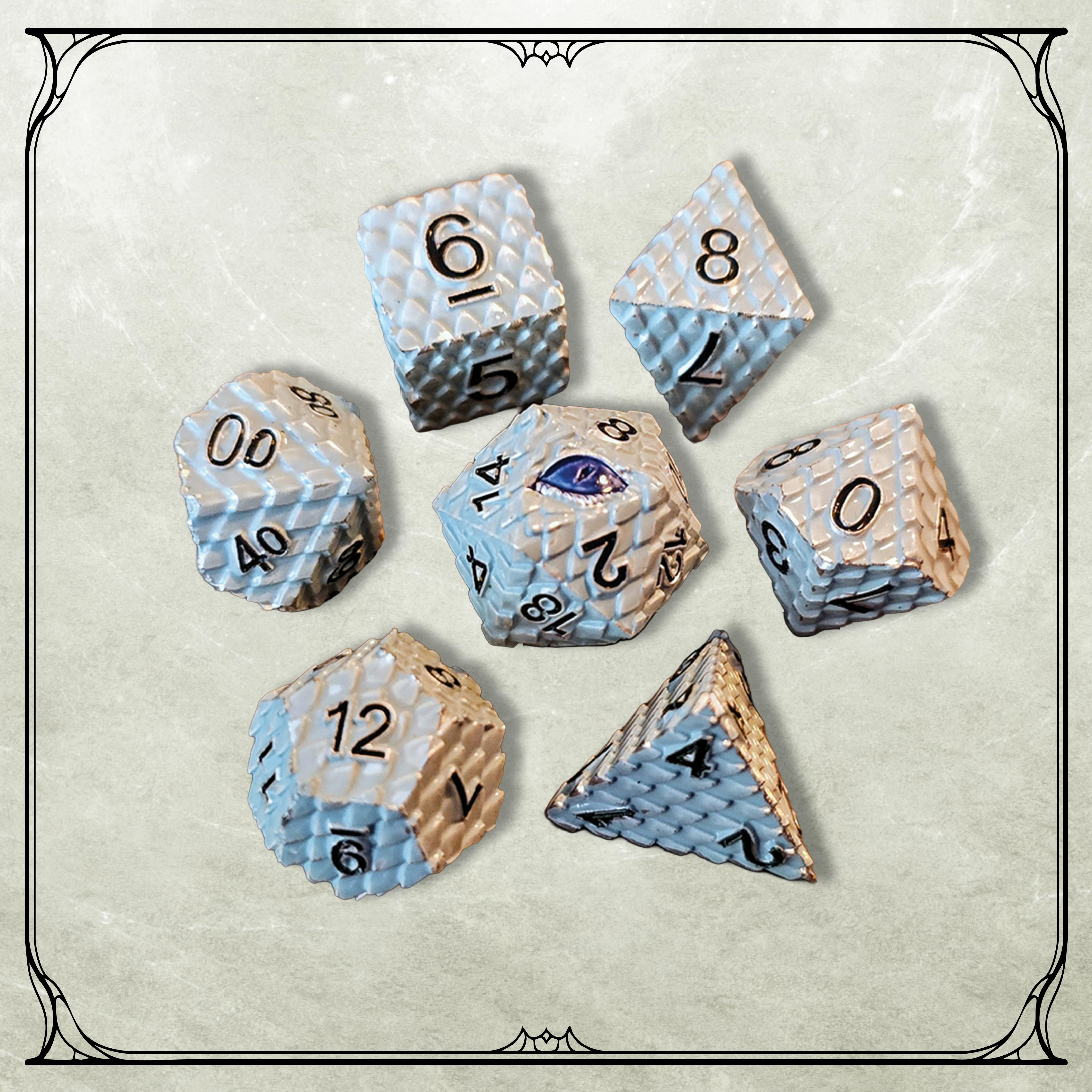 Diamond Dragon Metal Dice Set