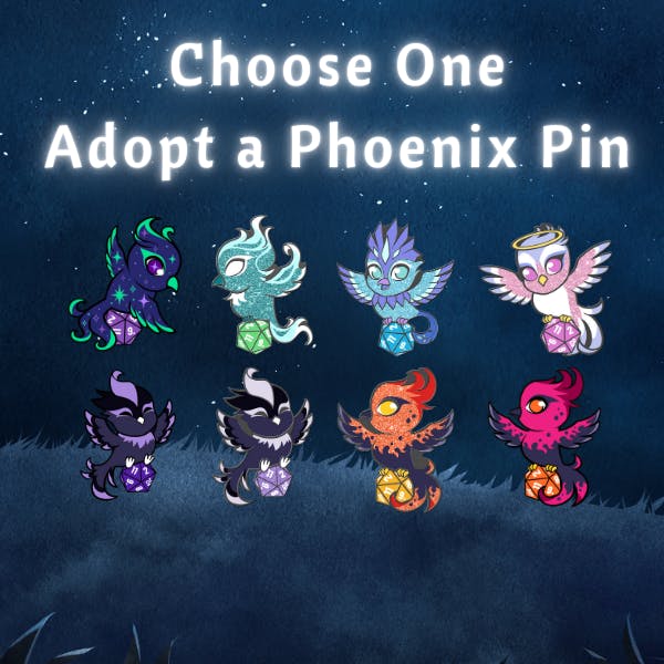 One Adopt a Phoenix Pin