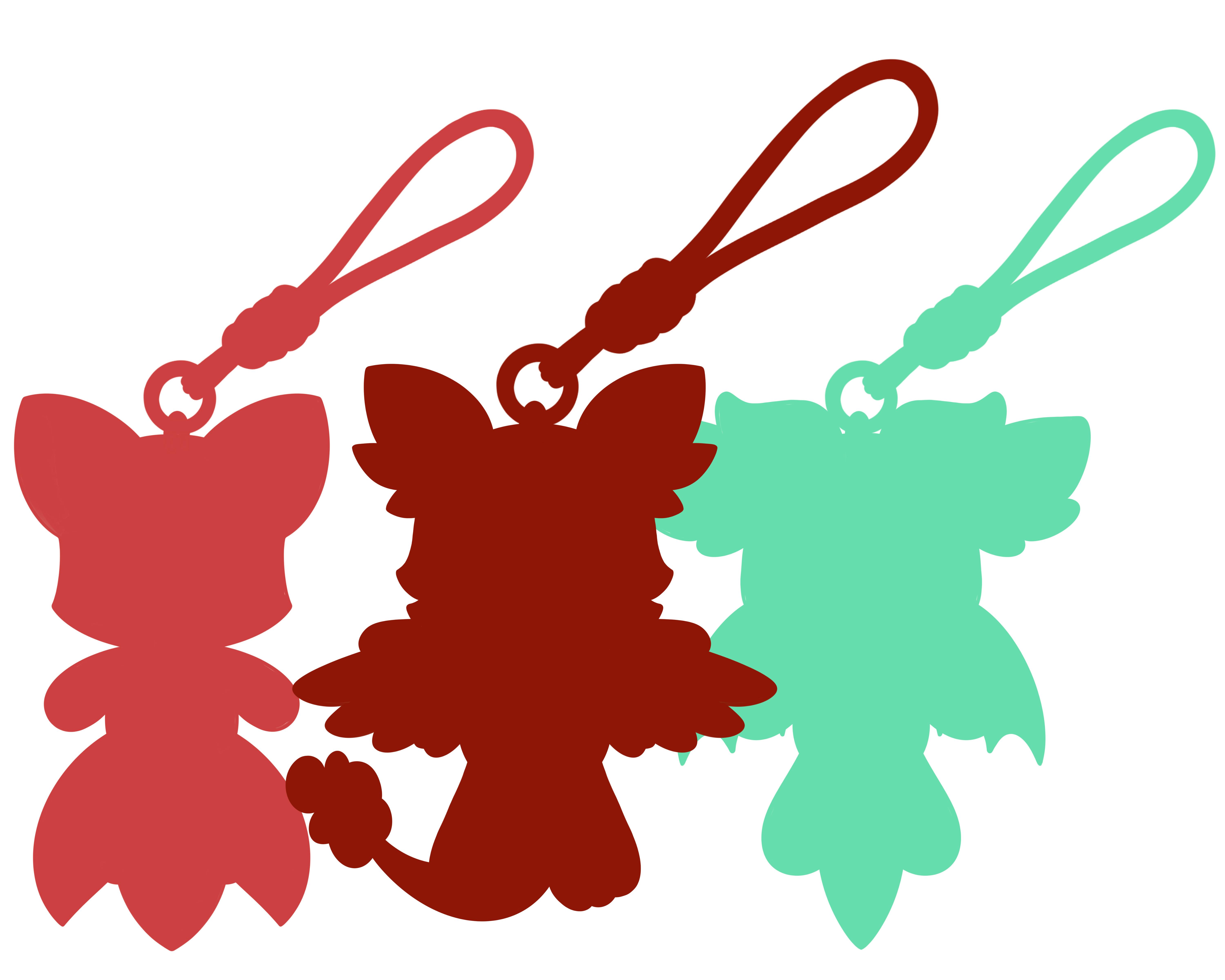 3 Little Snugglers Plushie Bag Hangers