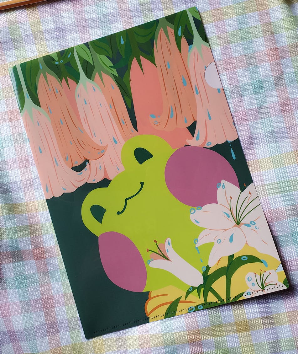 Rani The Froggie Flowers Clear File