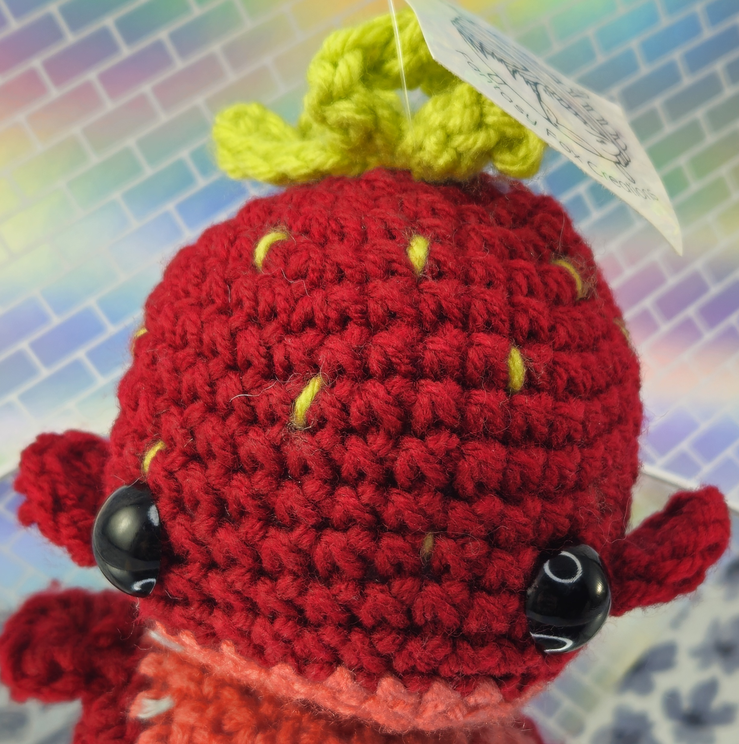 Small Crochet Strawberry Whale