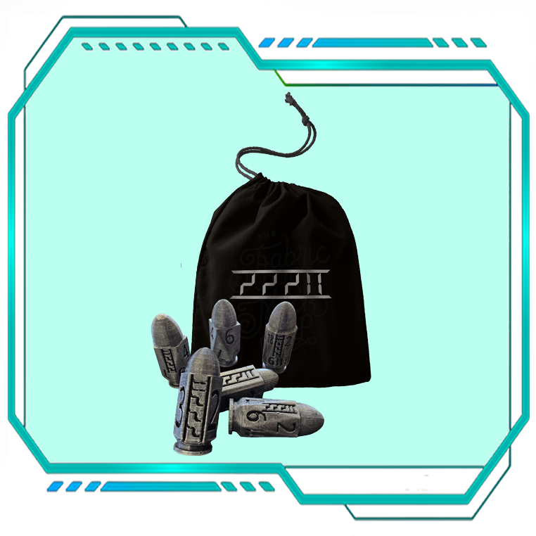 Bullet Dice Set + Dice Bag