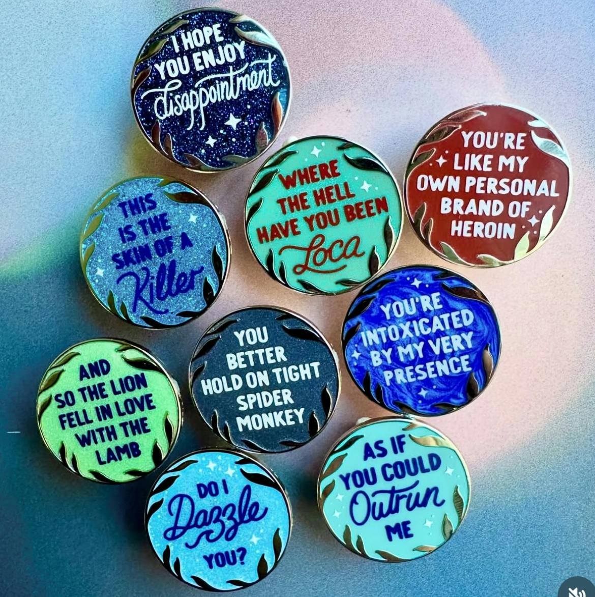 Twilight quote 3 pin blind pack