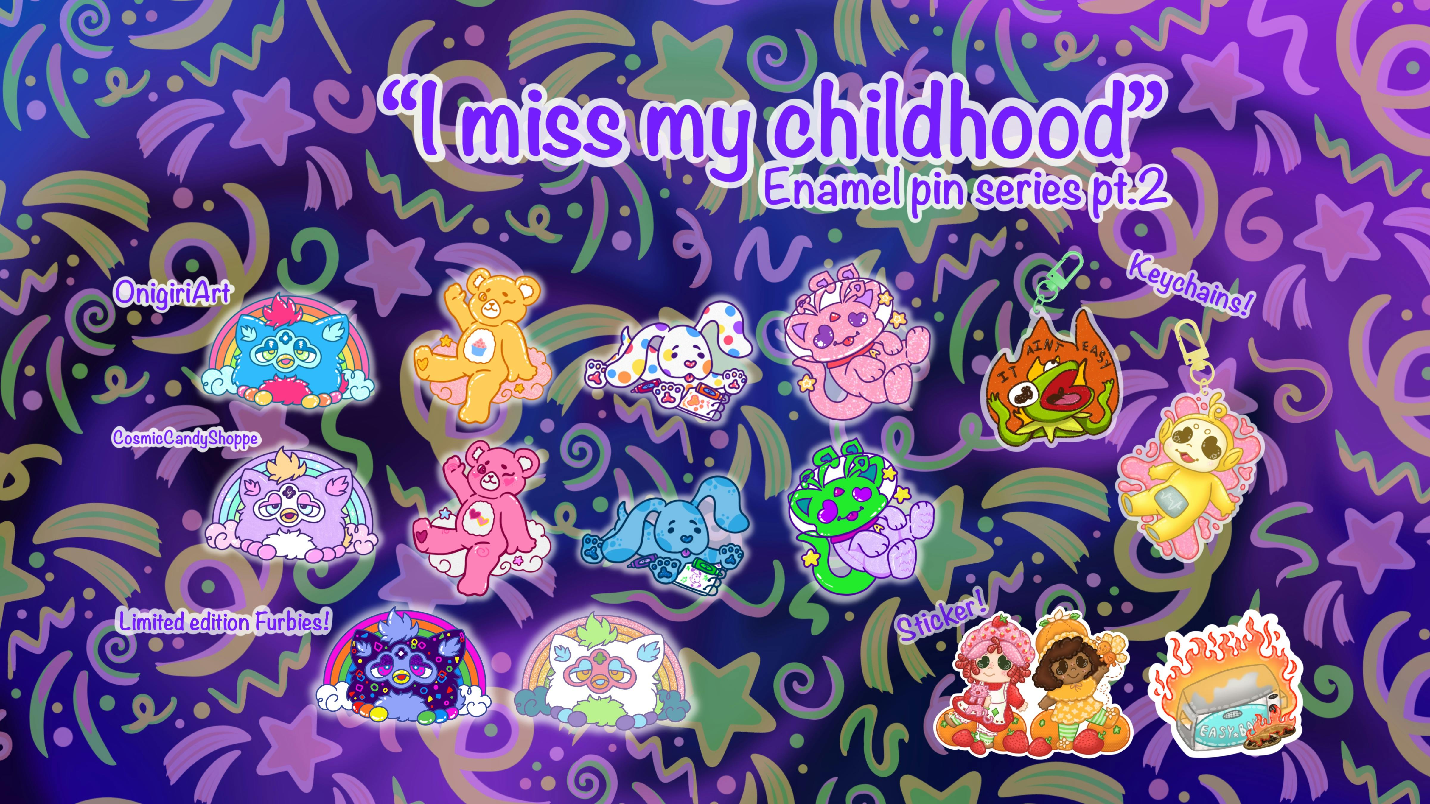 I miss my childhood Enamel pin series