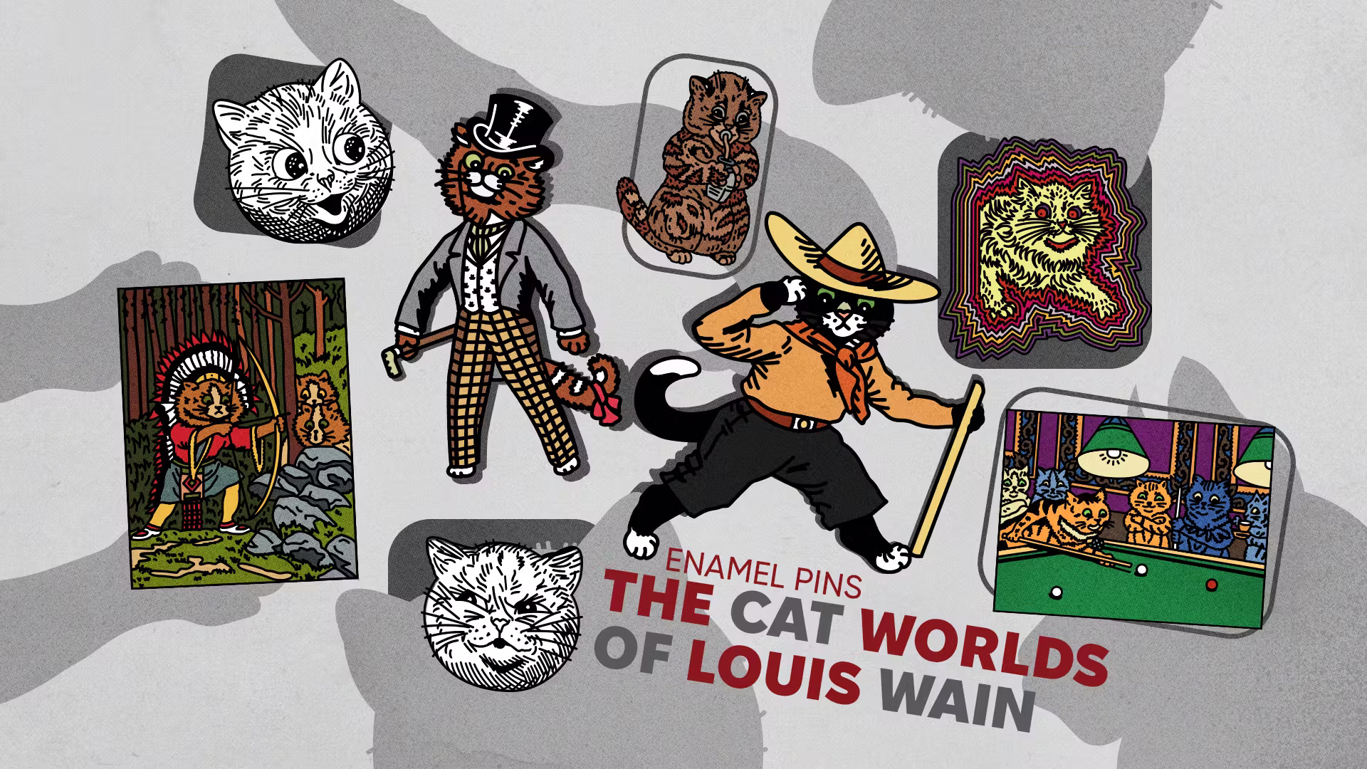 The Cat Worlds of Louis Wain - Enamel Pins