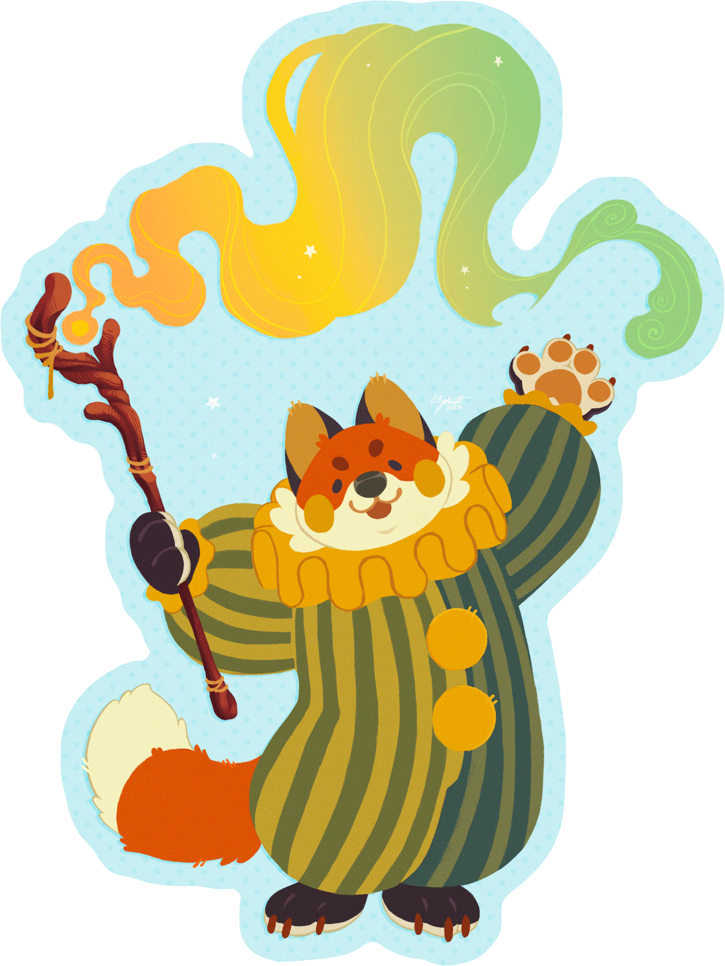 Merlin Holographic Sticker