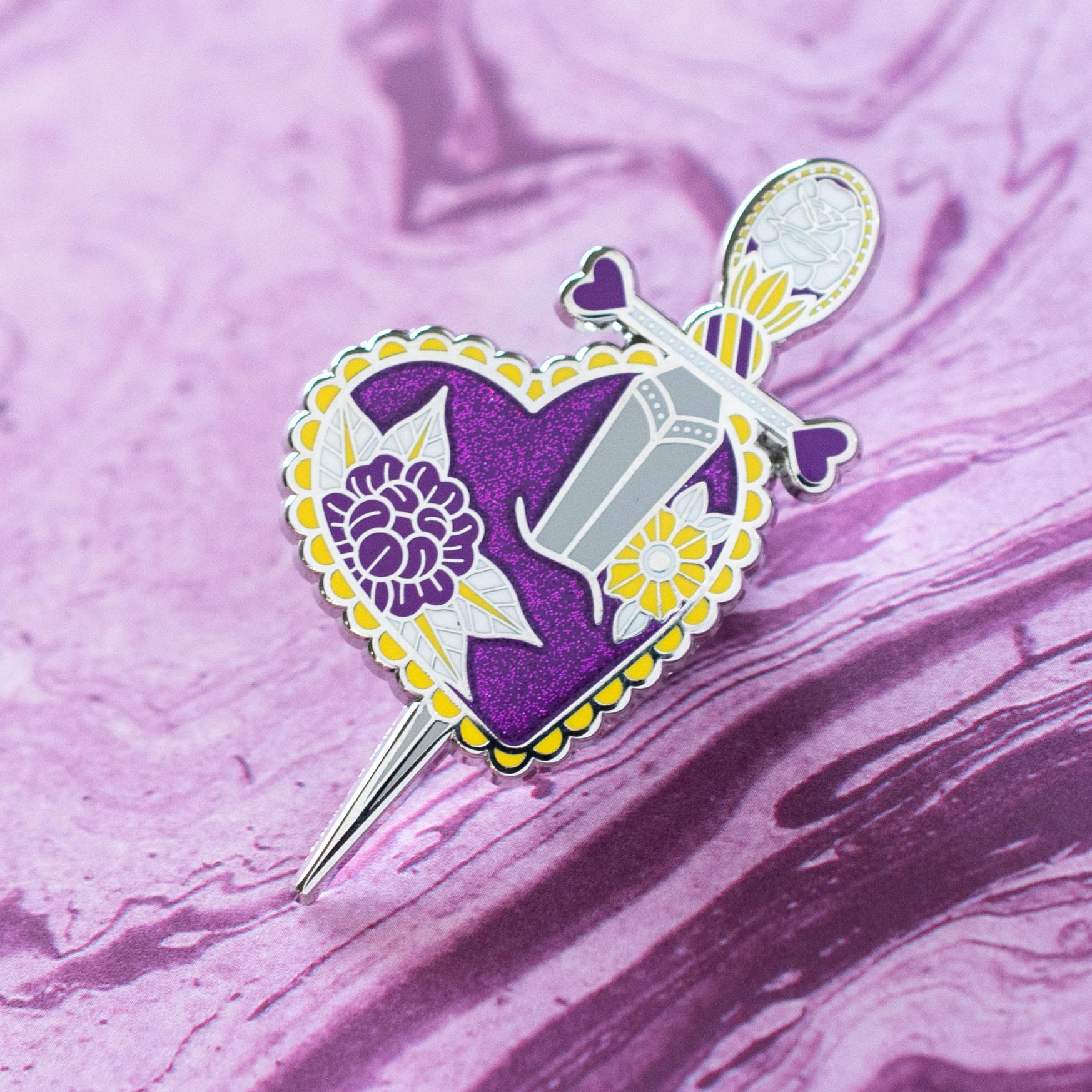 Heart and Dagger Pin - Intersex