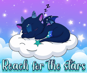 Reach for the Stars Holographic Sticker 2 inch