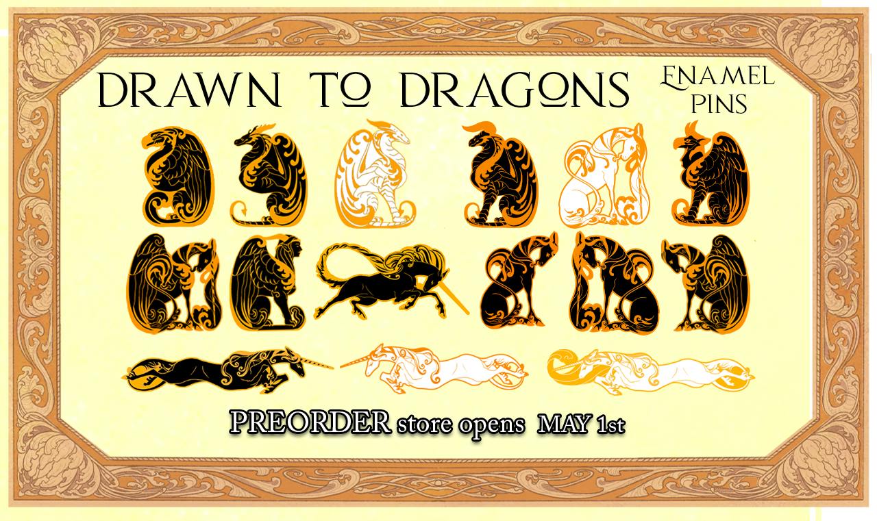 Project Update: Enamel pin vectors on Drawn to Dragons Anthology Enamel ...