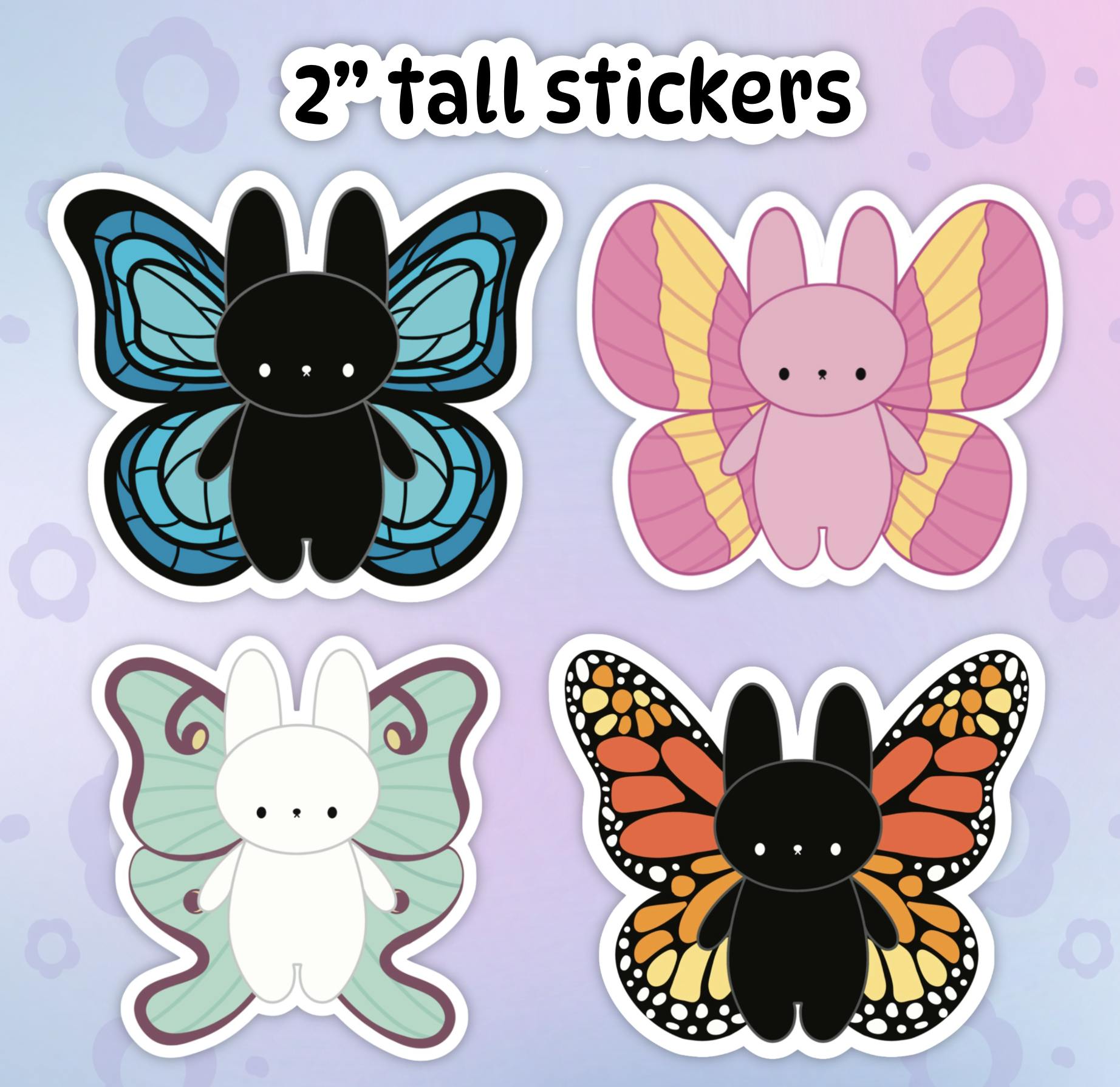 2 bunny stickers of your choice