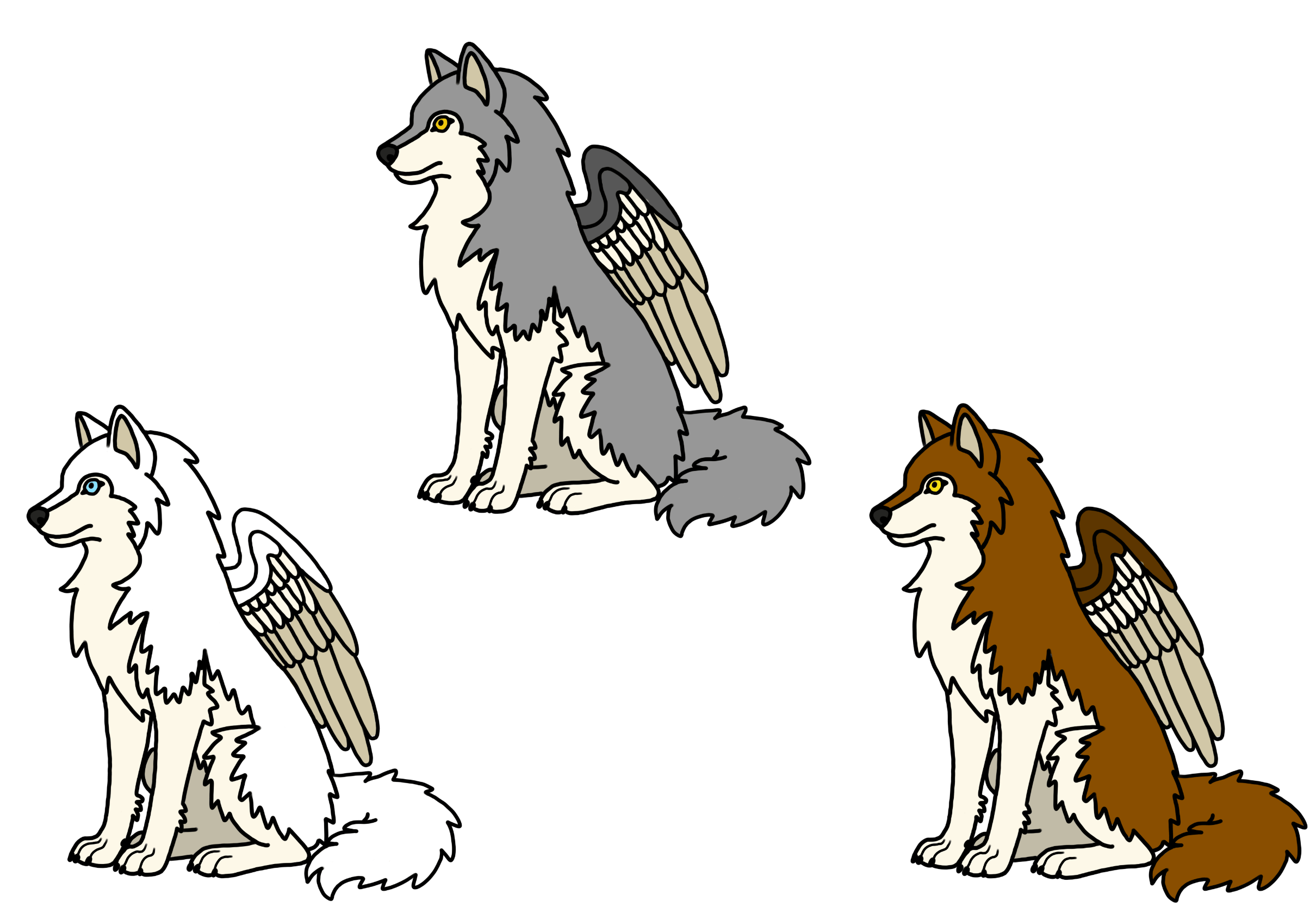 Early bird: Sitting wolfs bundle pins 3pcs