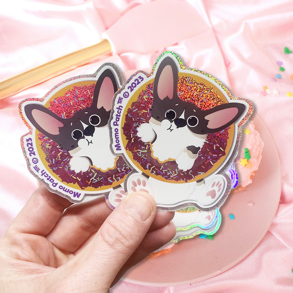 🍩 Original Strawberry Donut Pixie Dust Sticker