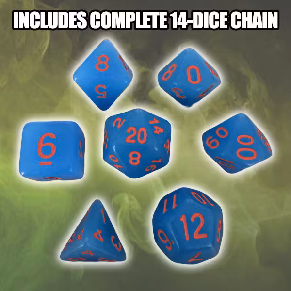 Dice, 14-set, Gongfarmer's Glow Dice	