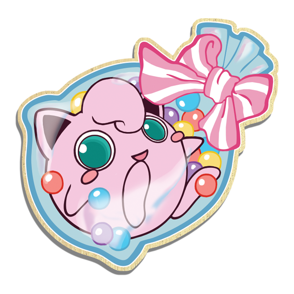 Bubblegum fairy wooden pin
