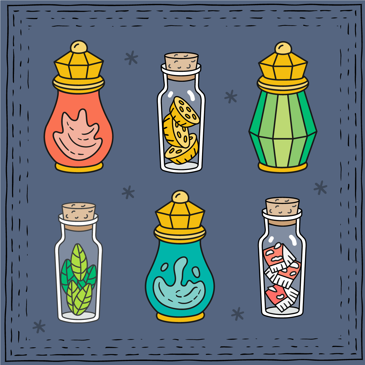 Potion & Ingredient Bottle Pins