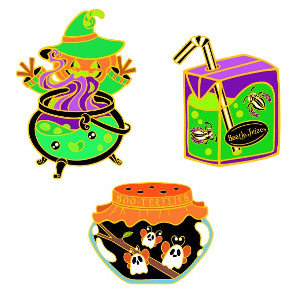 Three Witch's Kitchen Stickers
