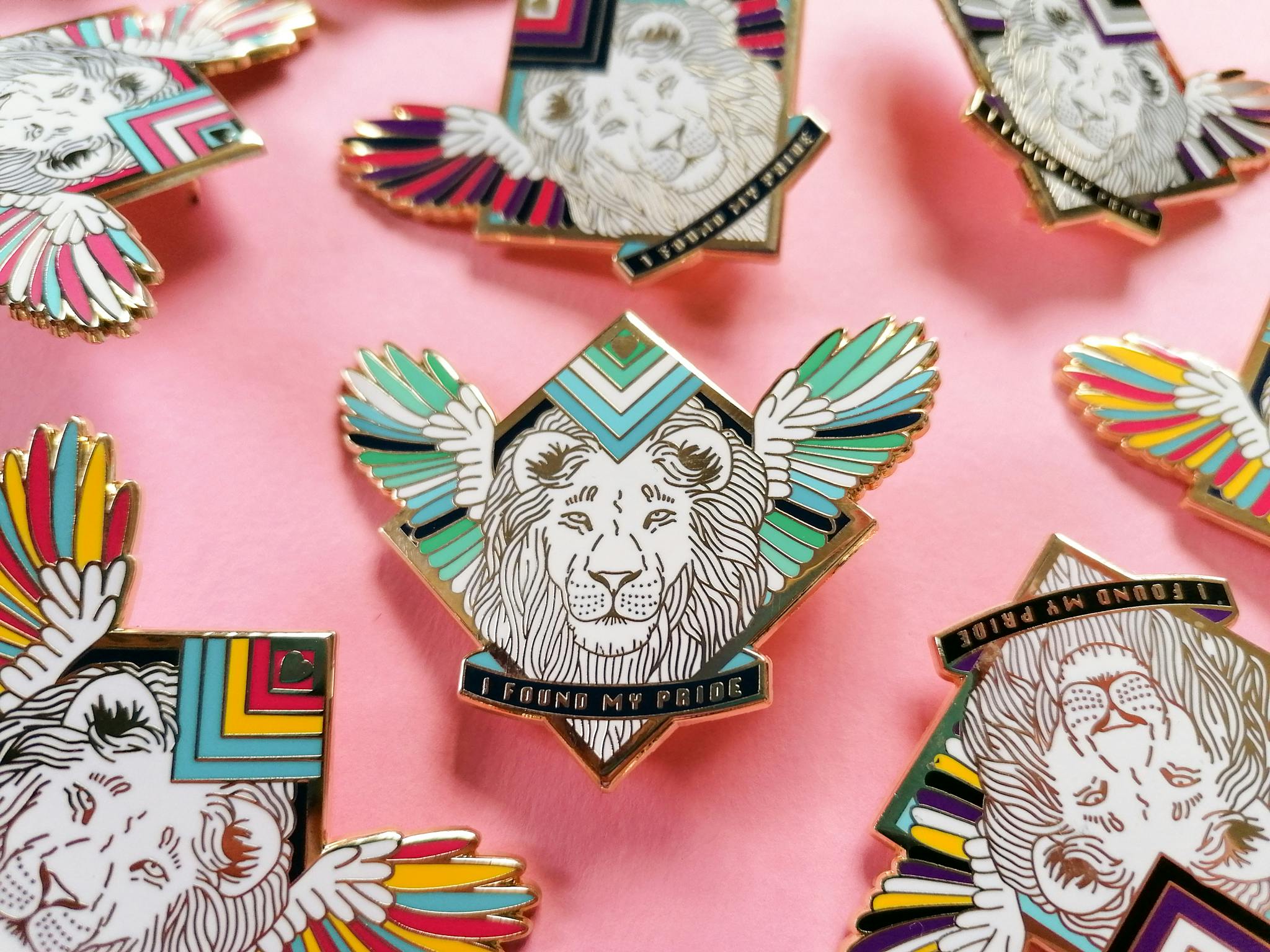 Gay Pride Lion Pin