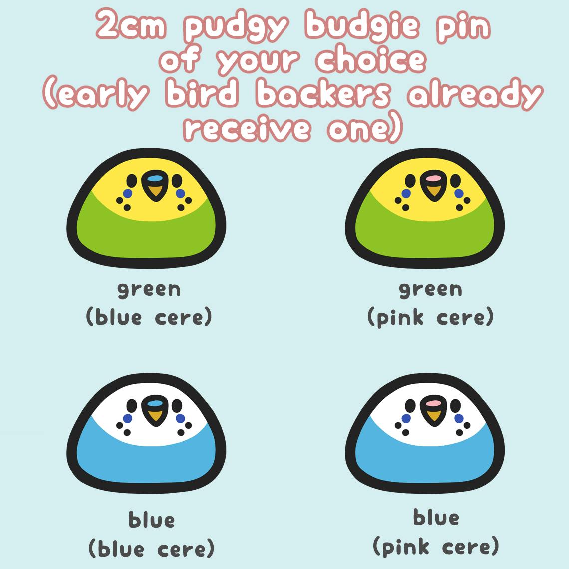 Pudgy Budgie Add-on Pin (you will already get one if you backed within the first 48 hours!)