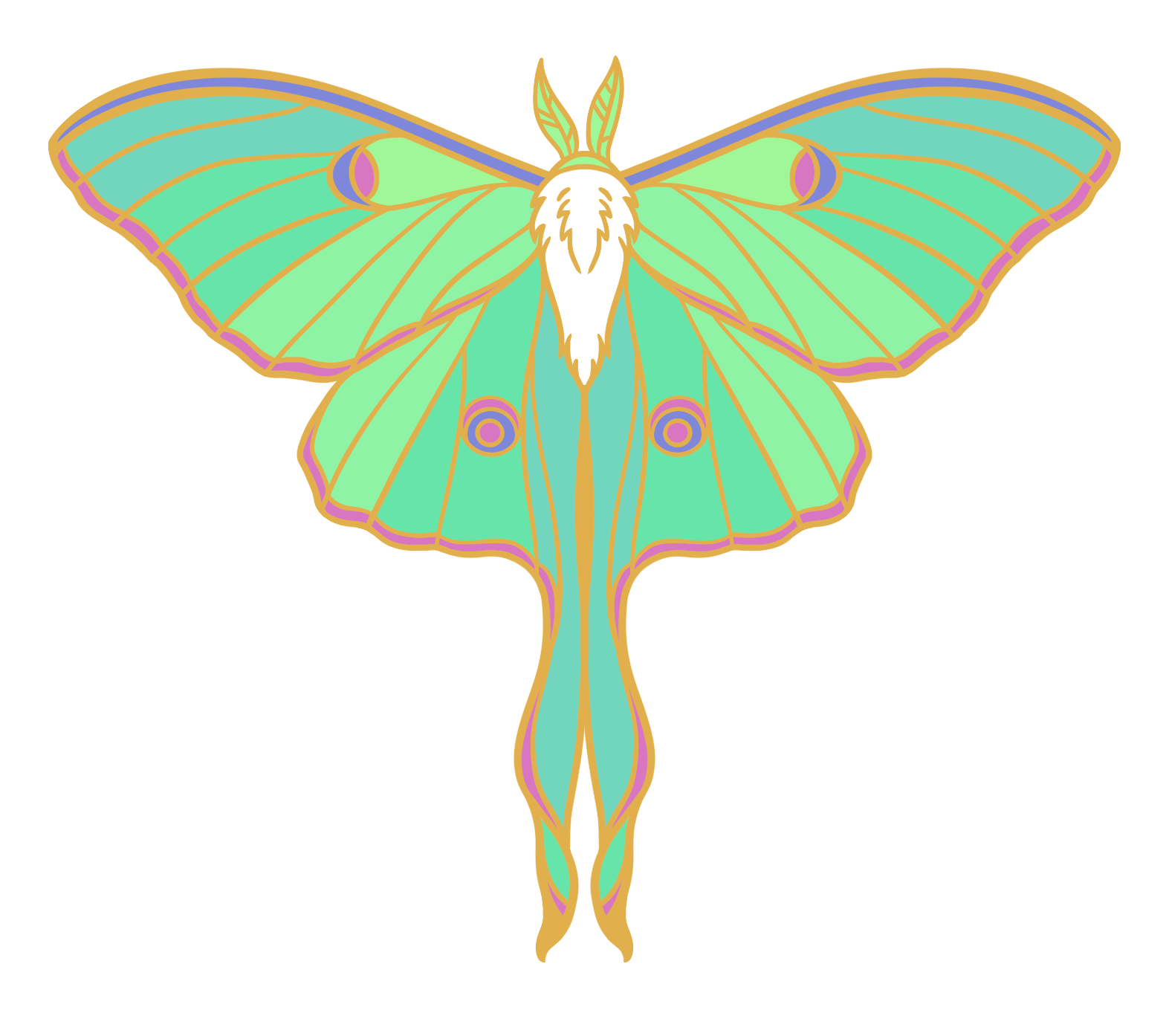 Luna Moth Pin	