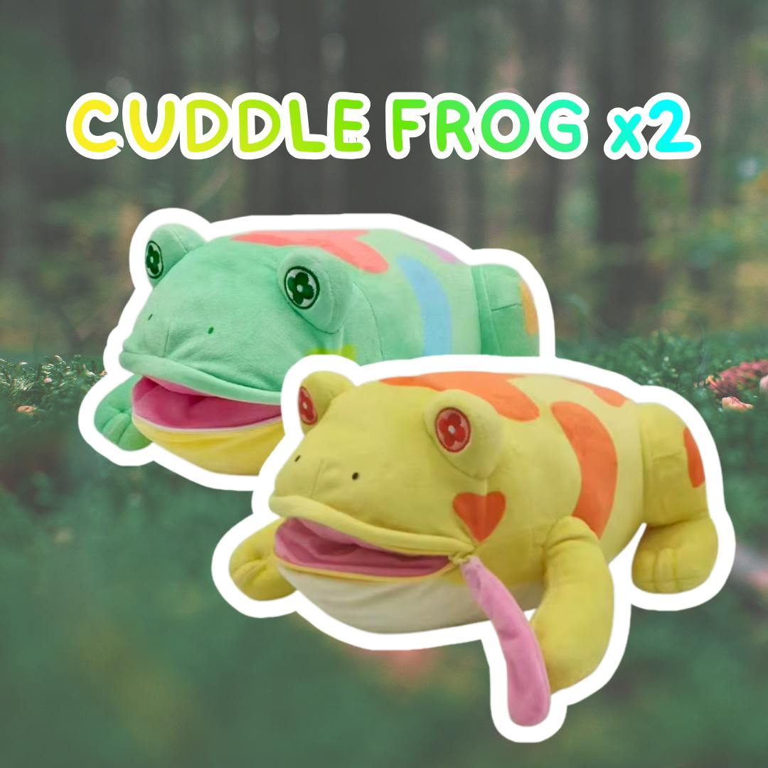 Two Cuddle Frog Plushies
