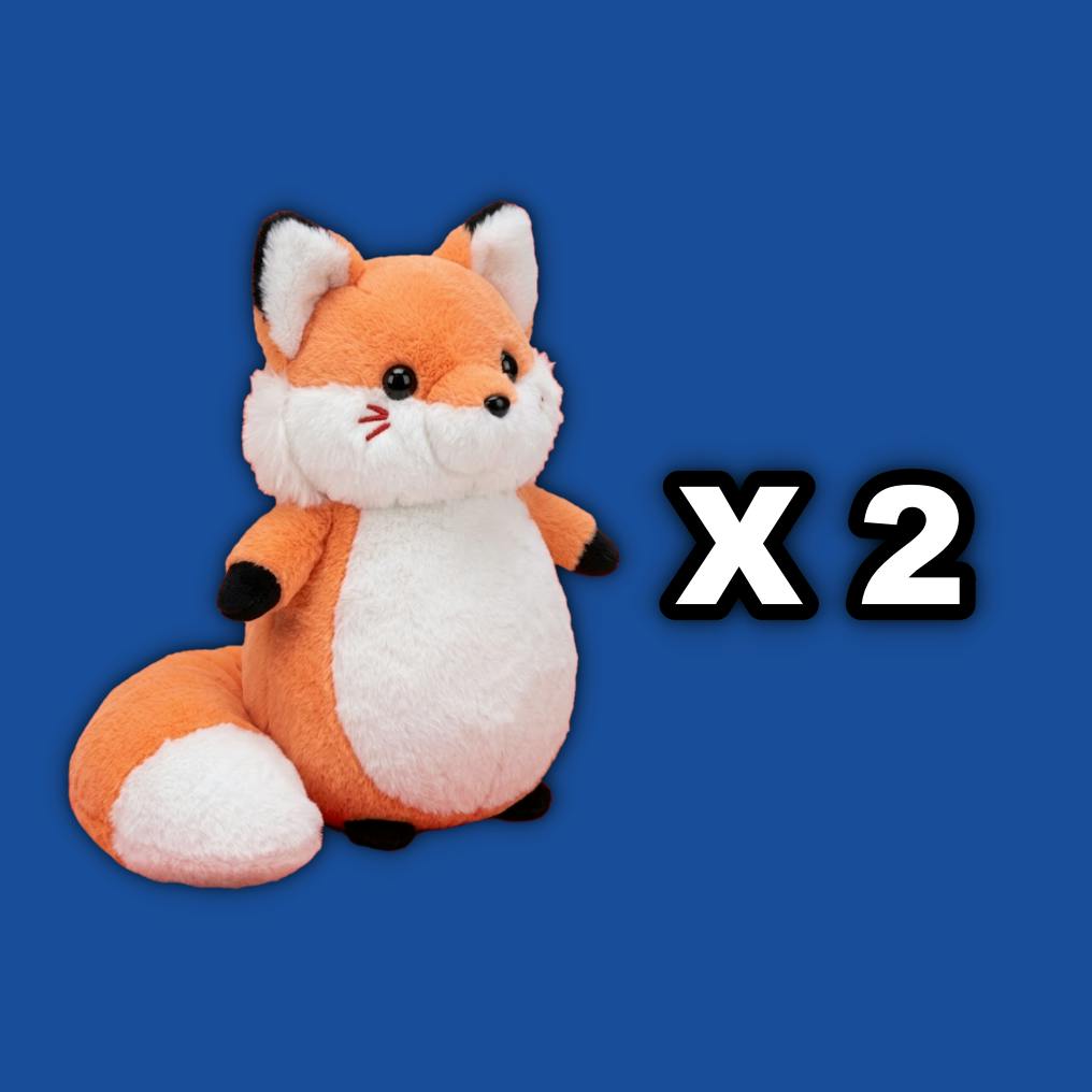 2 Mega-Mop Fox Plushies