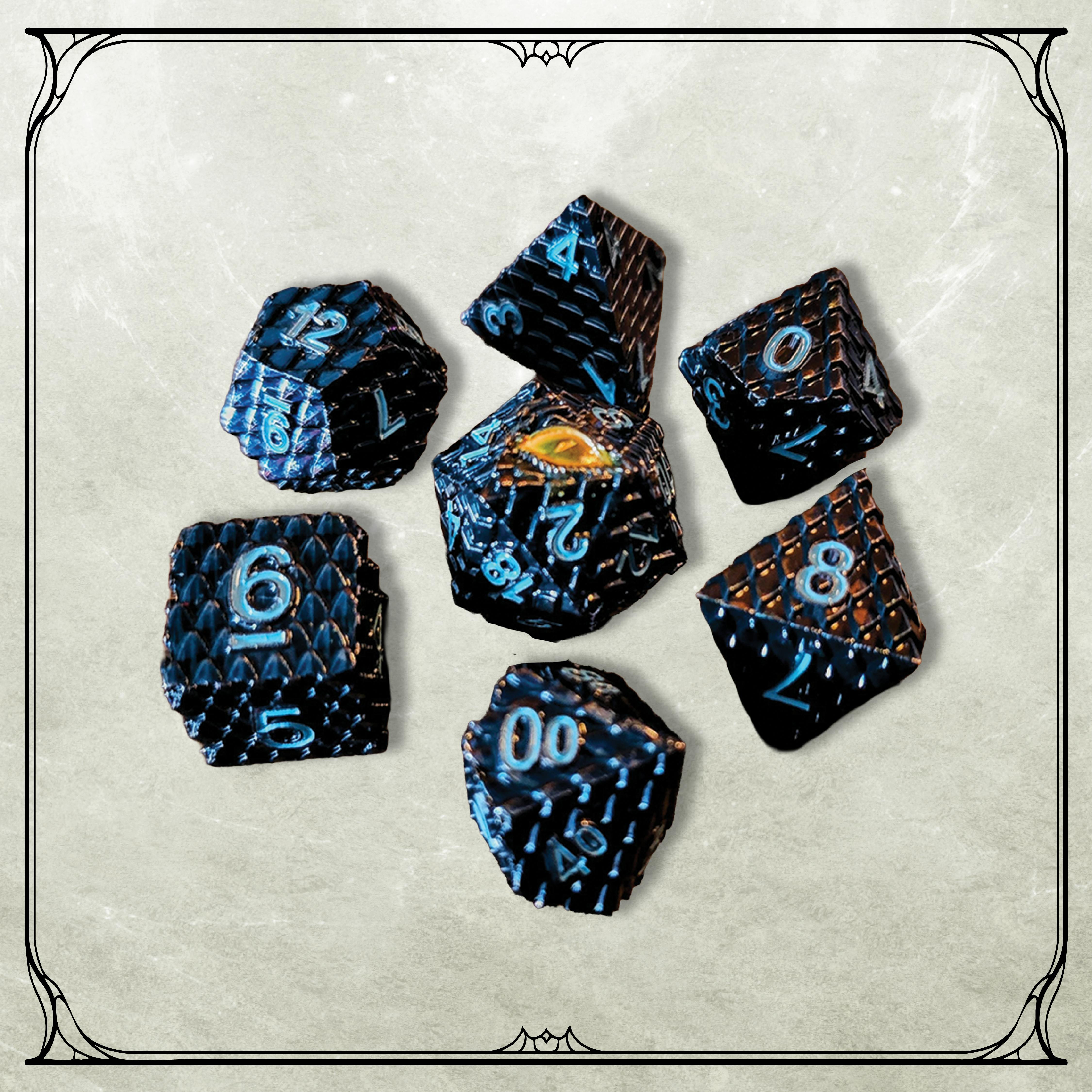 Jet Dragon Metal Dice Set