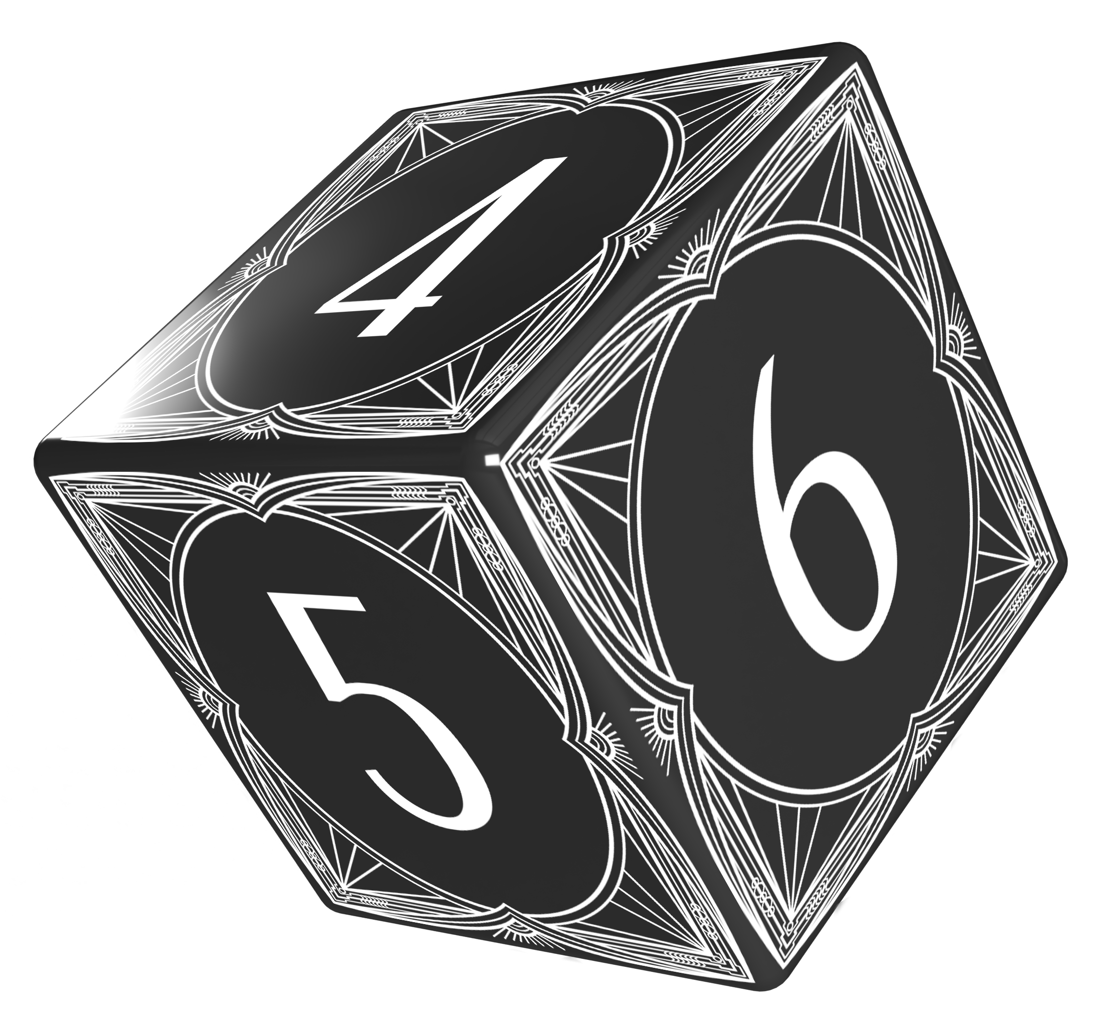 Black base with white lettering