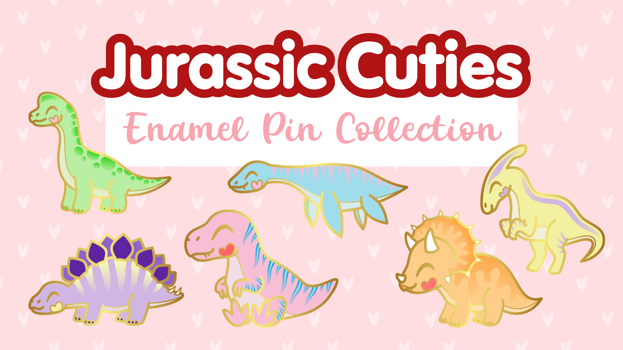 Jurassic Cuties Enamel Pin Collection