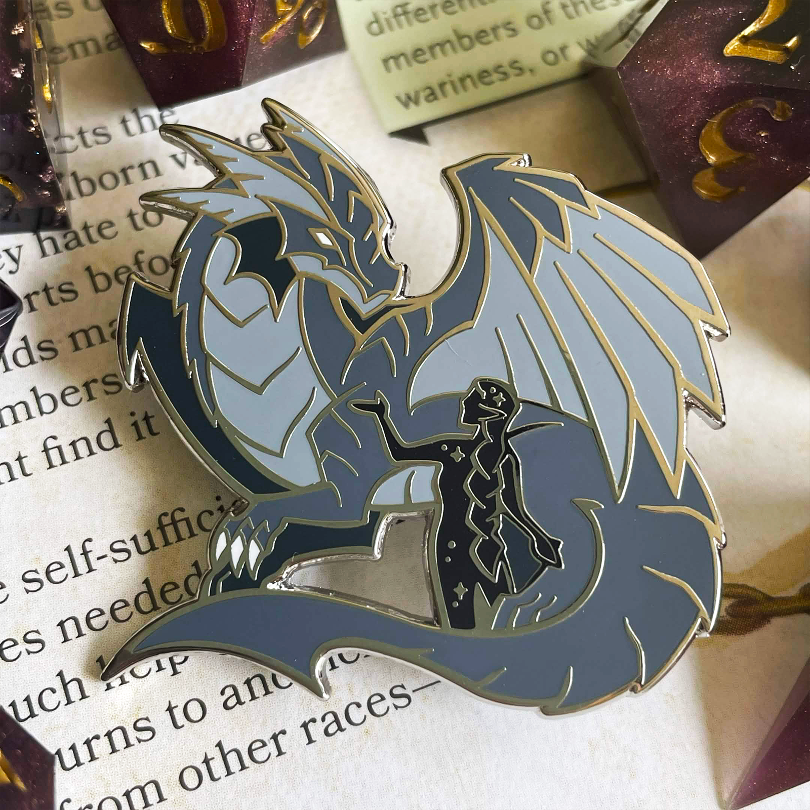 Steel Dragon Enamel Pin