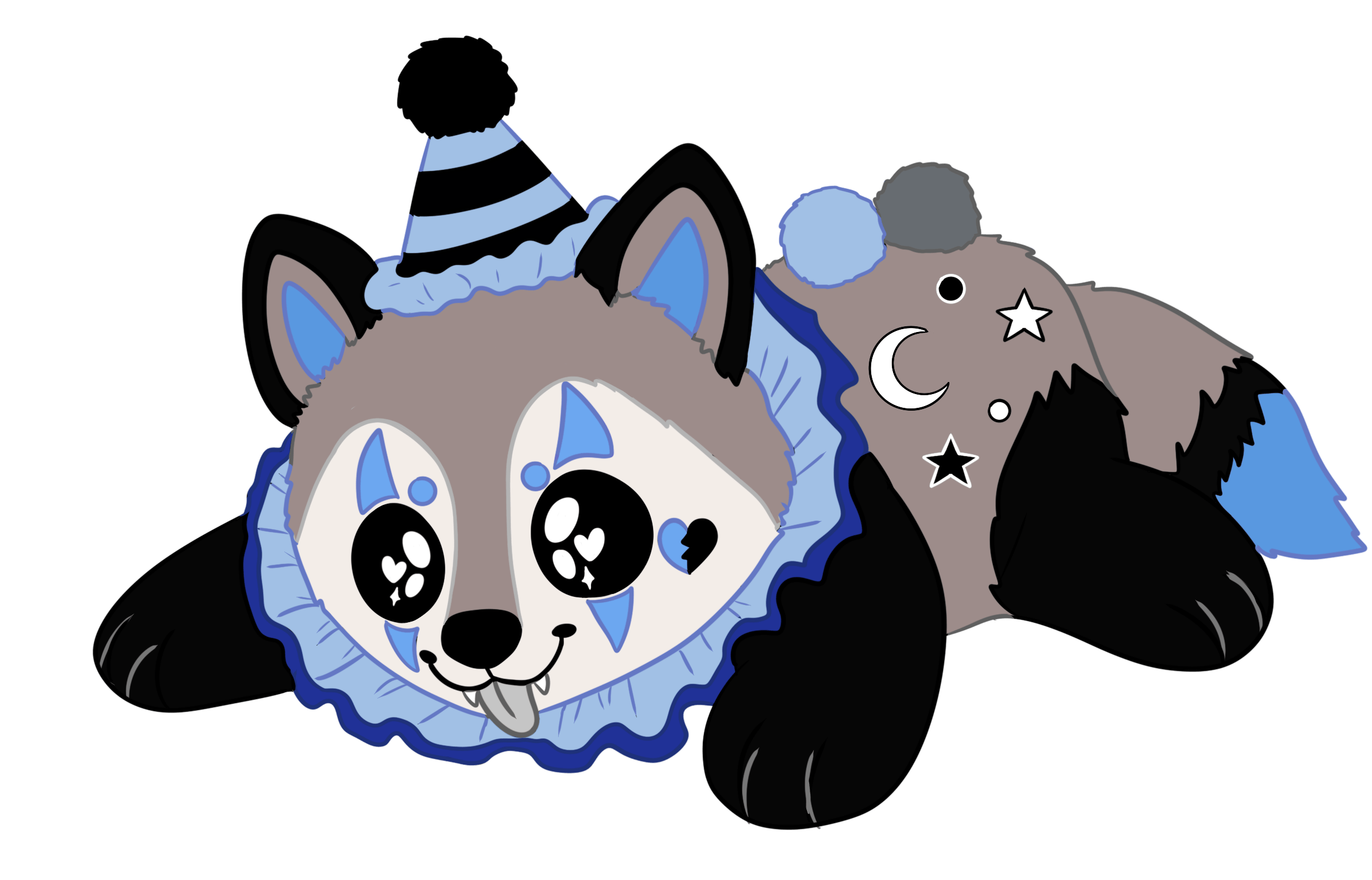 Rune the Clown Wolf plushie