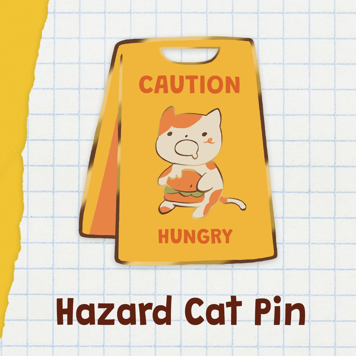 Hazard Cat Pin