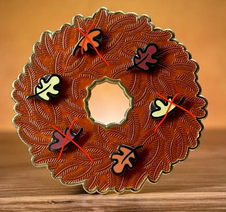 (O&T) Full Leaf Pins (Autumn) Set of 3