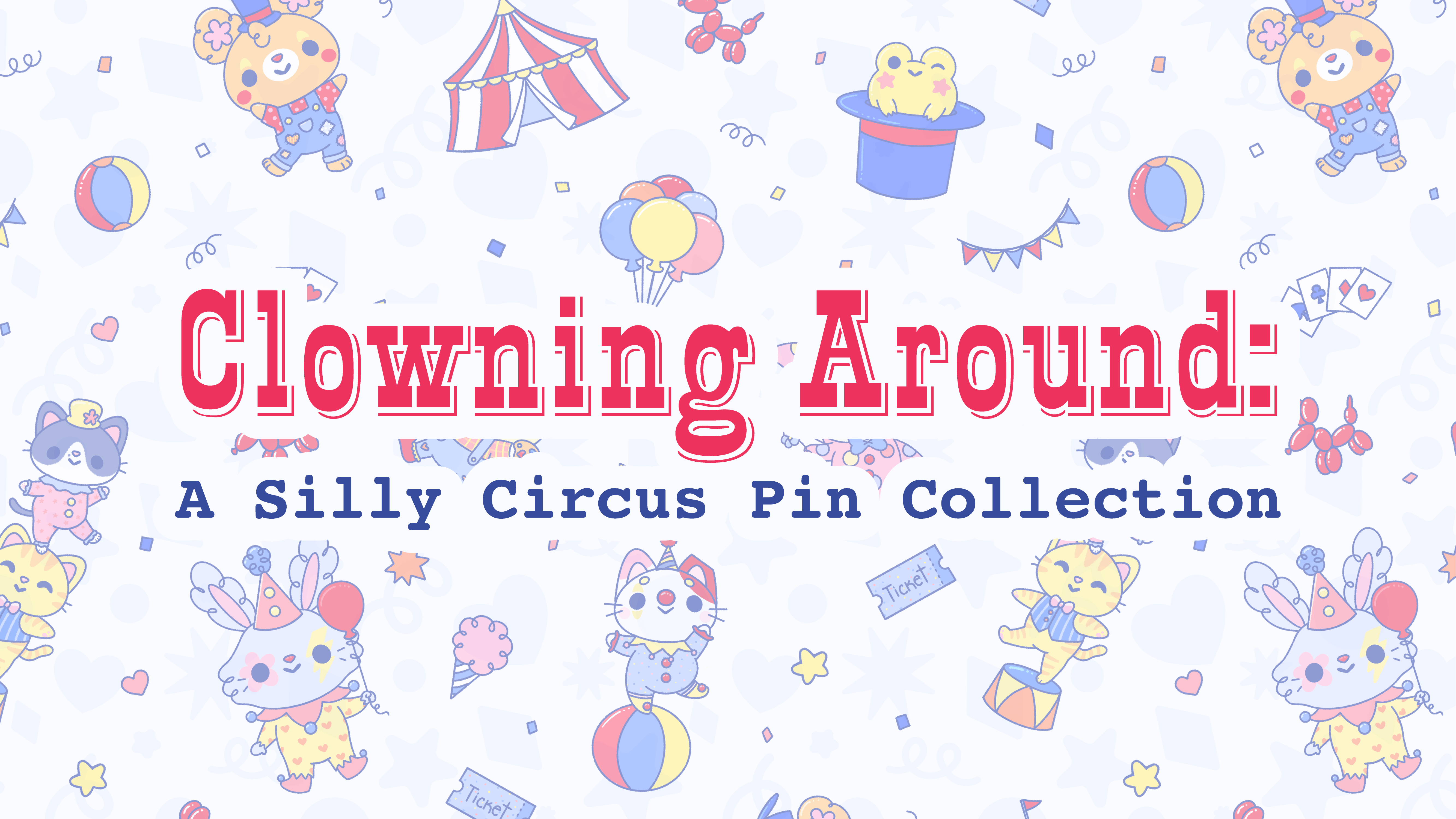 Clowning Around: A Silly Circus Enamel Pin Collection