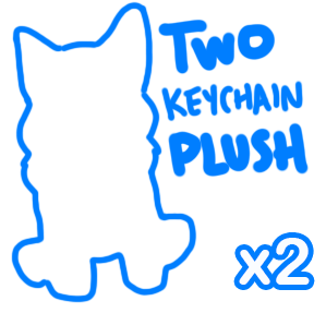 Two (2) Keychain Plush
