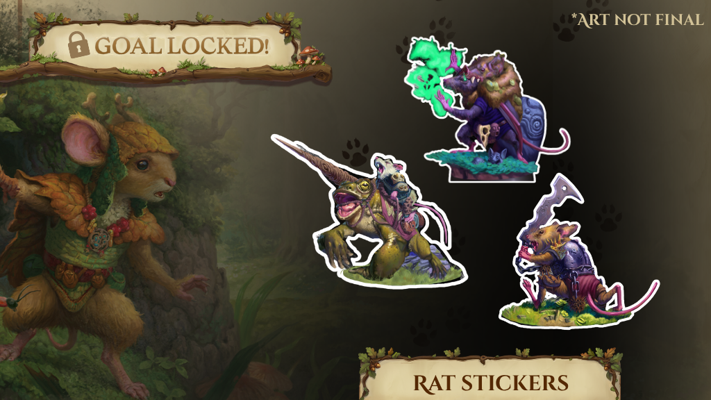Reach $75,000 to unlock rat stickers!