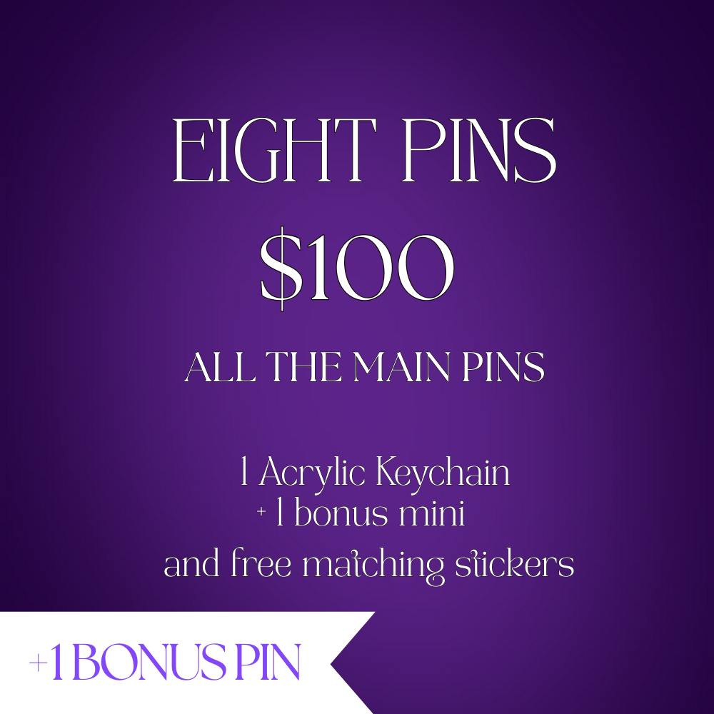 The Eight Pin Collection + stickers