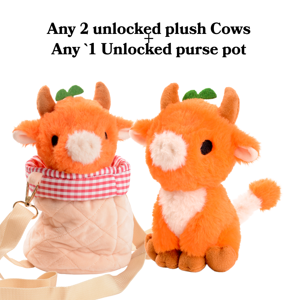 Two Fruit Cows + 1 Purse pot
